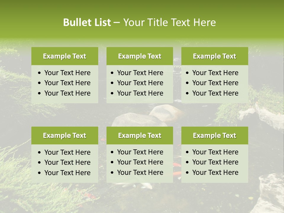 Horizontal Leaf Drop PowerPoint Template