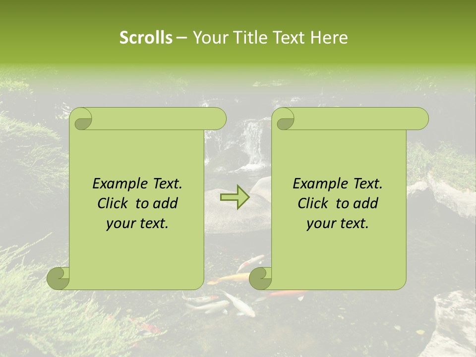 Horizontal Leaf Drop PowerPoint Template