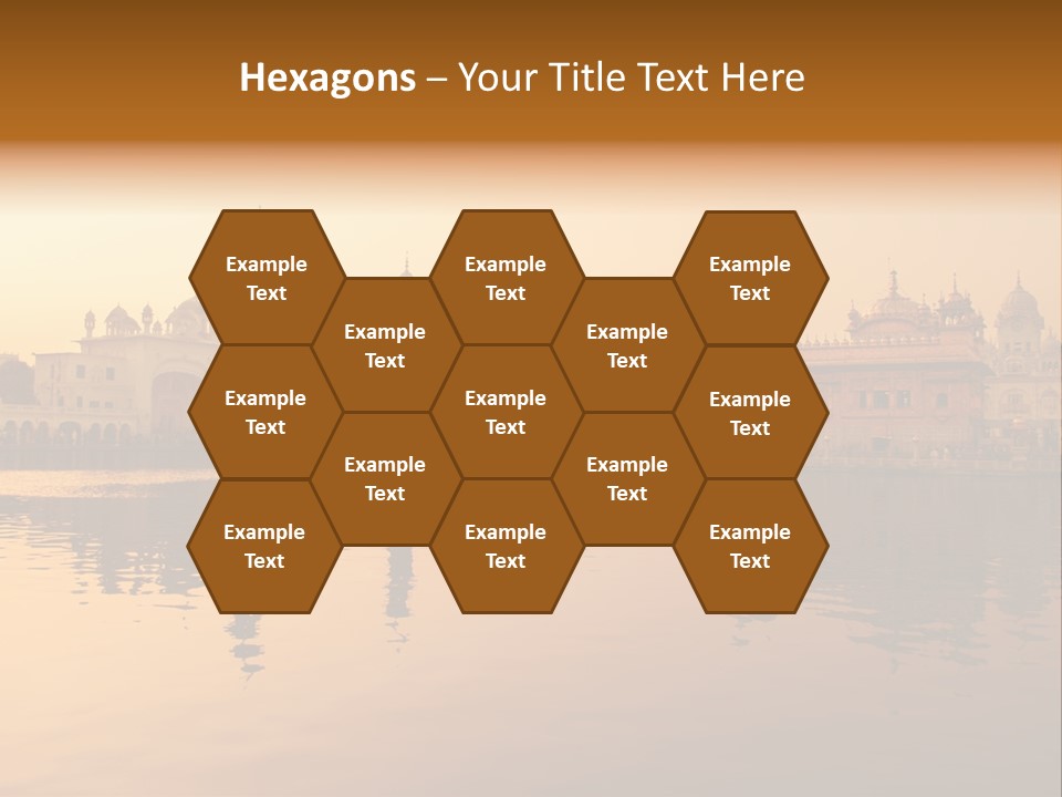 A Large Body Of Water With Buildings In The Background PowerPoint Template