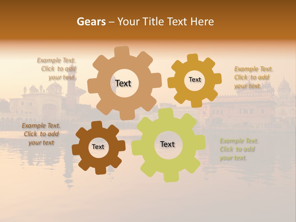 A Large Body Of Water With Buildings In The Background PowerPoint Template