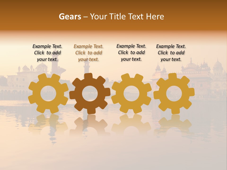 A Large Body Of Water With Buildings In The Background PowerPoint Template