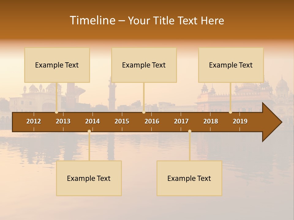 A Large Body Of Water With Buildings In The Background PowerPoint Template