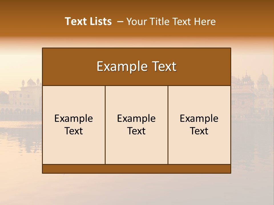 A Large Body Of Water With Buildings In The Background PowerPoint Template