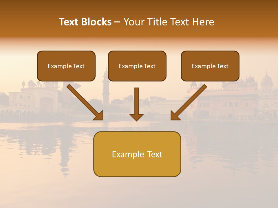 A Large Body Of Water With Buildings In The Background PowerPoint Template
