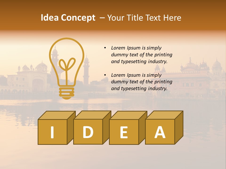 A Large Body Of Water With Buildings In The Background PowerPoint Template