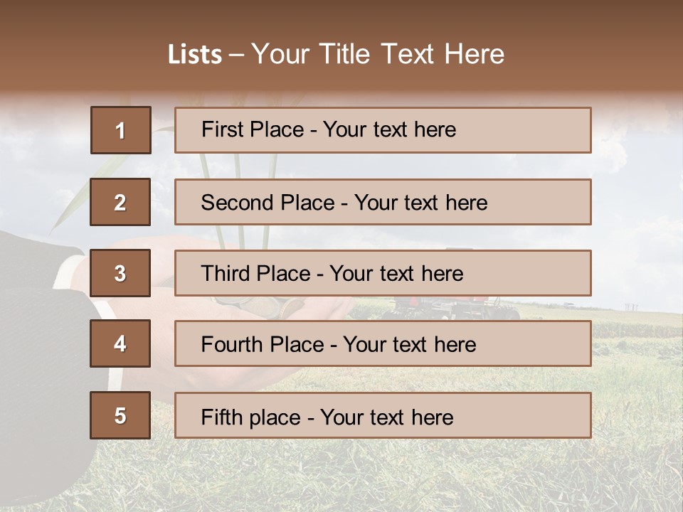 Wooden Healthy Food PowerPoint Template