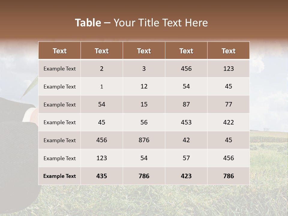 Wooden Healthy Food PowerPoint Template