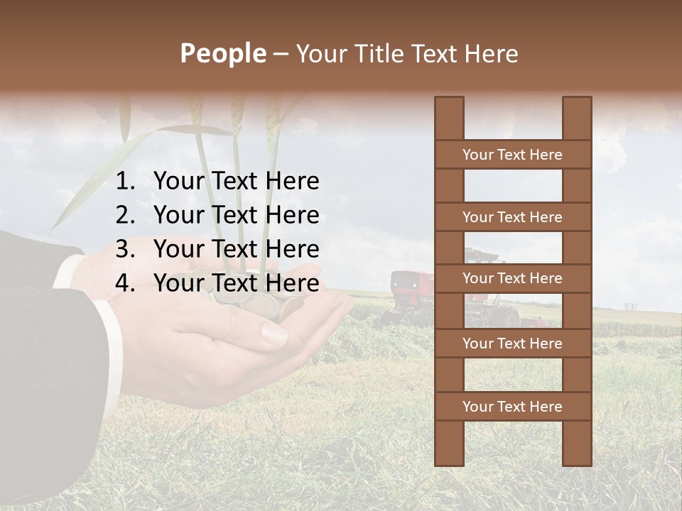 Wooden Healthy Food PowerPoint Template