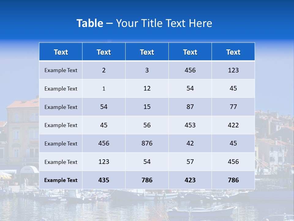 Setting Ingredient Horizontal PowerPoint Template