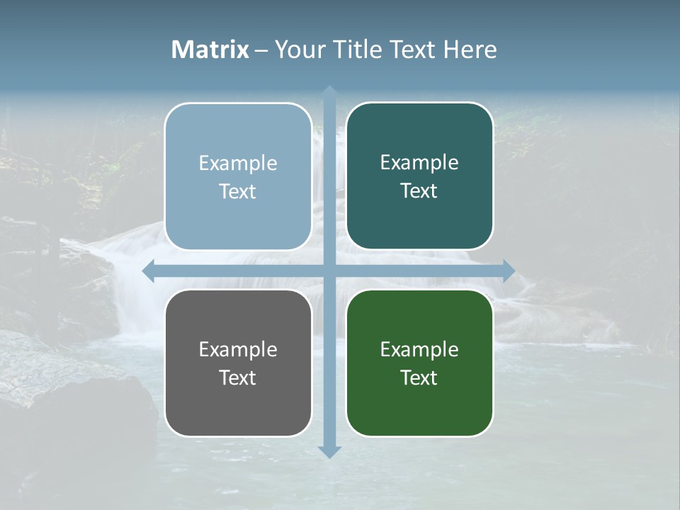 A Waterfall In The Middle Of A Forest PowerPoint Template