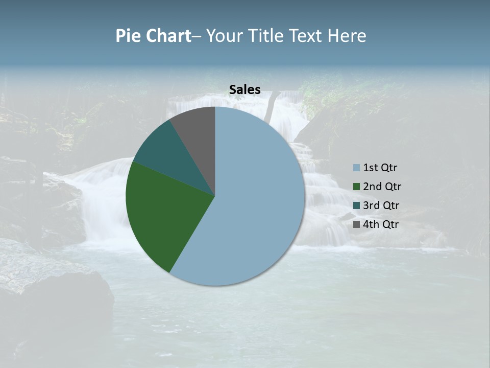 A Waterfall In The Middle Of A Forest PowerPoint Template