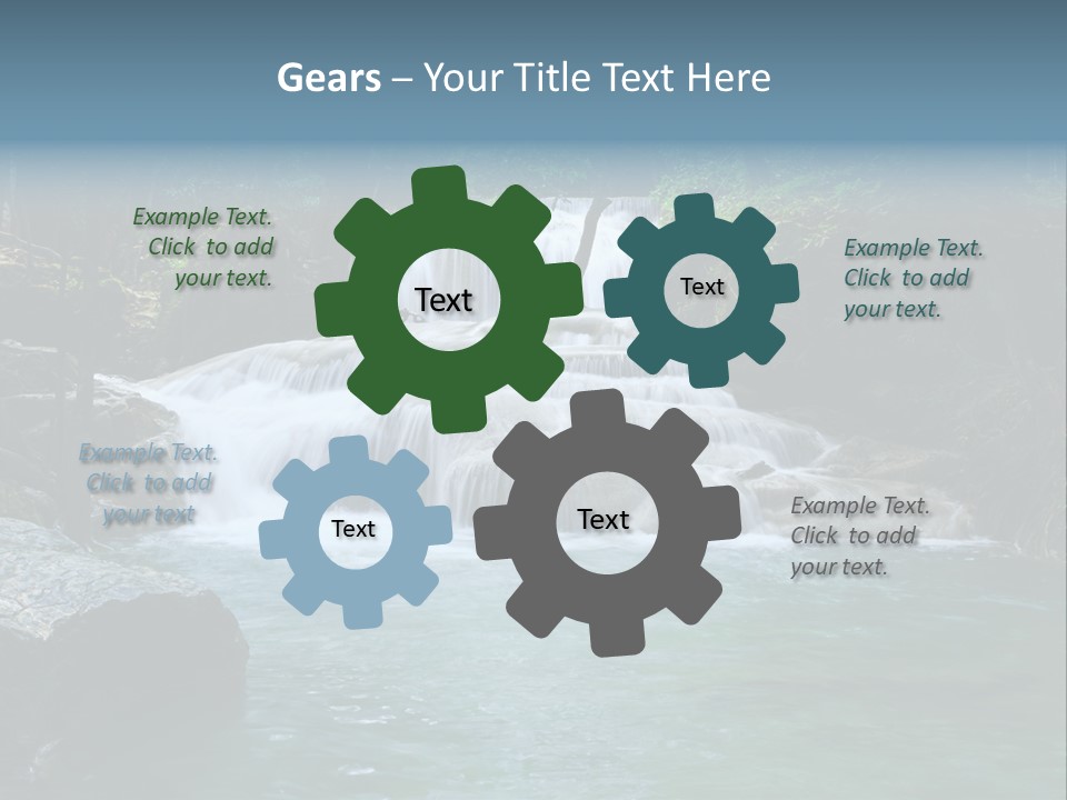 A Waterfall In The Middle Of A Forest PowerPoint Template