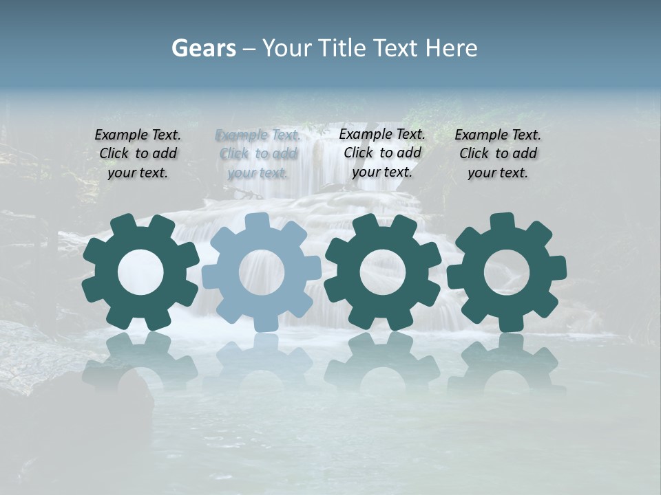 A Waterfall In The Middle Of A Forest PowerPoint Template