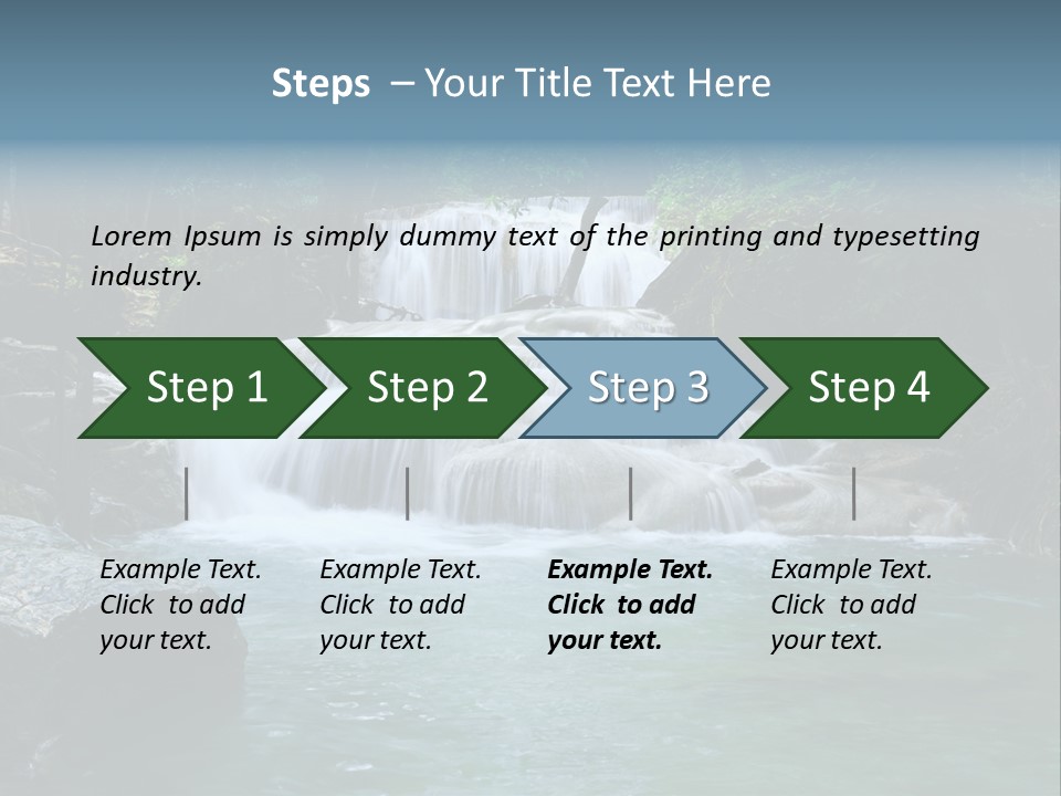 A Waterfall In The Middle Of A Forest PowerPoint Template