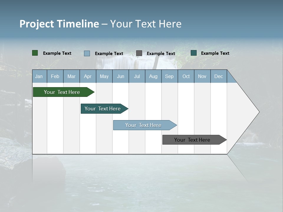 A Waterfall In The Middle Of A Forest PowerPoint Template