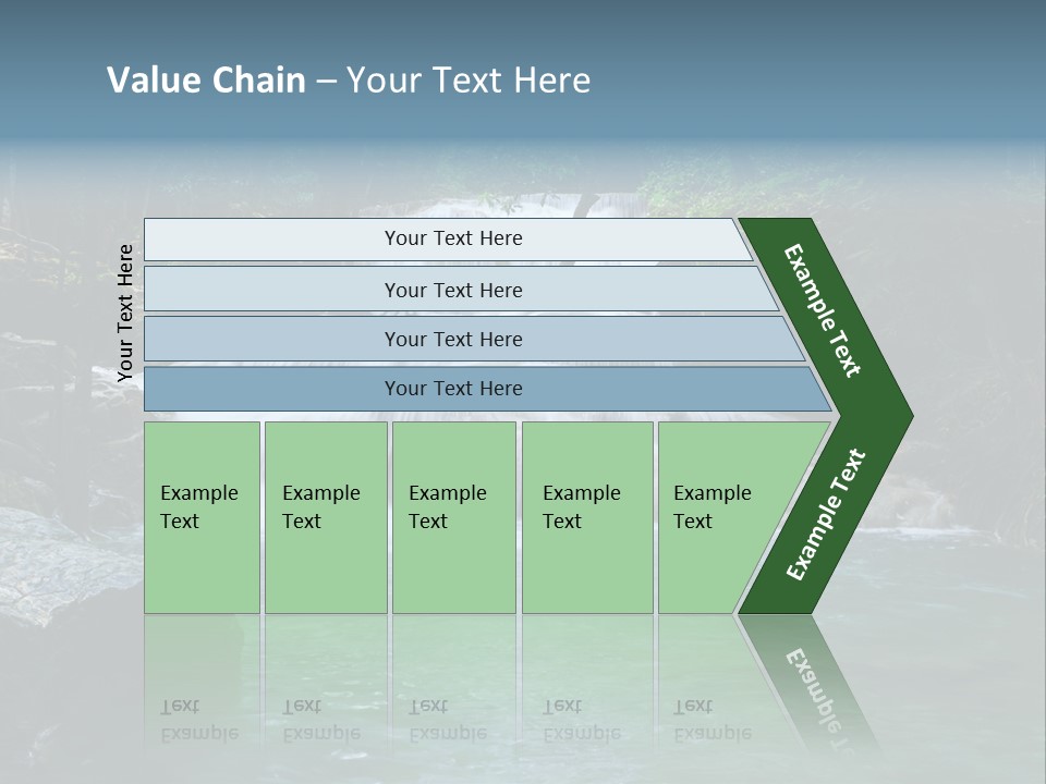 A Waterfall In The Middle Of A Forest PowerPoint Template