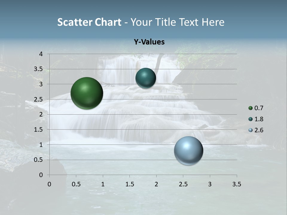 A Waterfall In The Middle Of A Forest PowerPoint Template