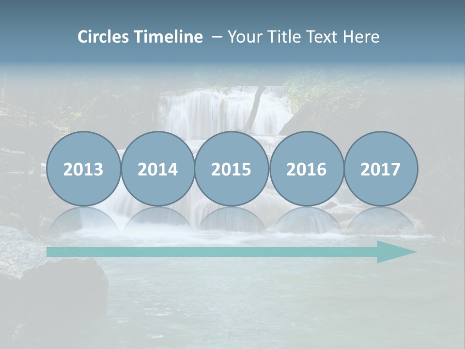 A Waterfall In The Middle Of A Forest PowerPoint Template