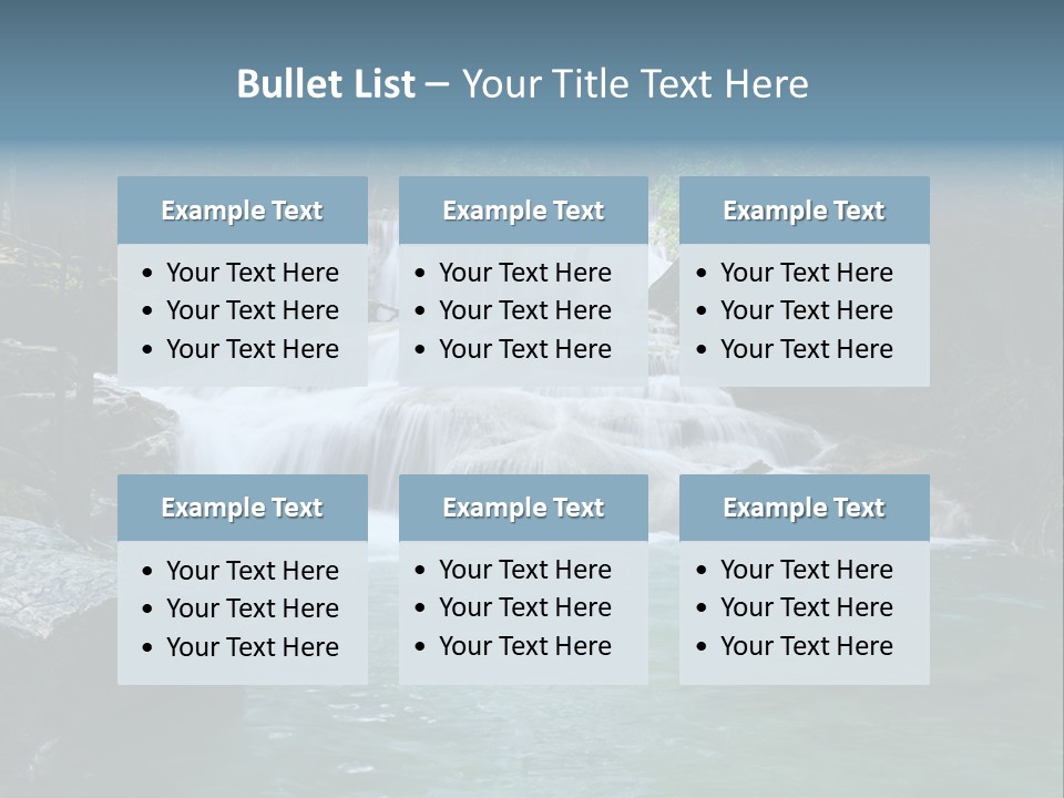 A Waterfall In The Middle Of A Forest PowerPoint Template