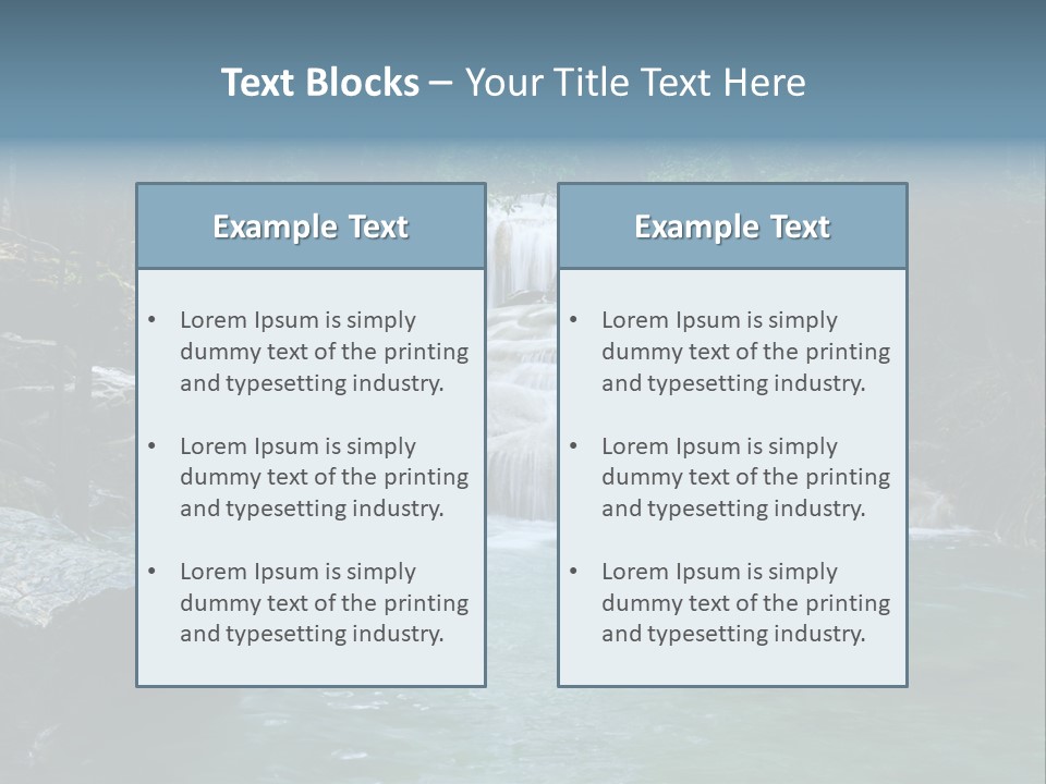 A Waterfall In The Middle Of A Forest PowerPoint Template