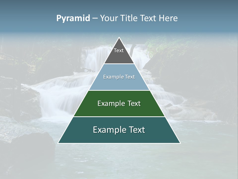 A Waterfall In The Middle Of A Forest PowerPoint Template