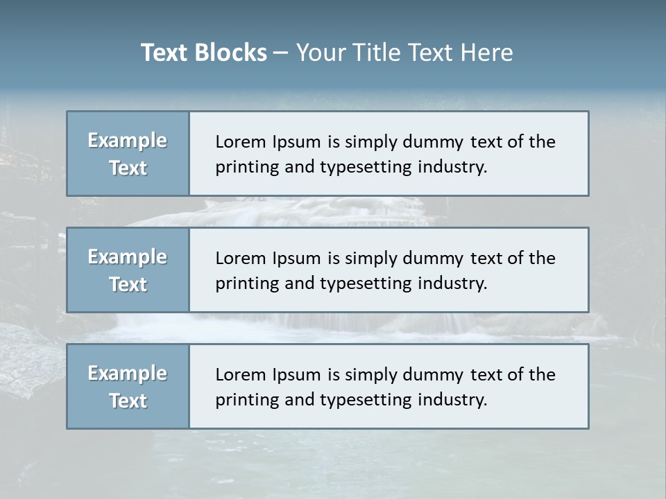 A Waterfall In The Middle Of A Forest PowerPoint Template