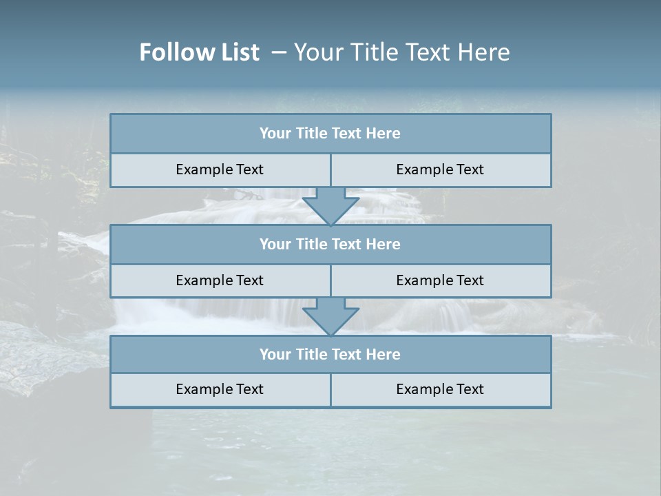 A Waterfall In The Middle Of A Forest PowerPoint Template