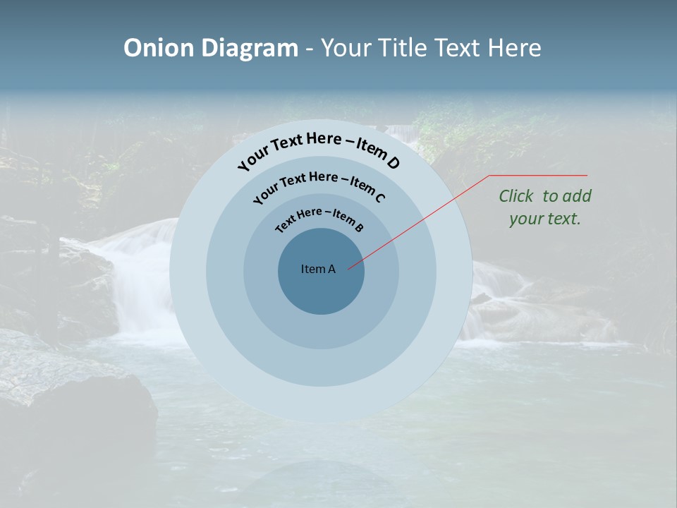 A Waterfall In The Middle Of A Forest PowerPoint Template
