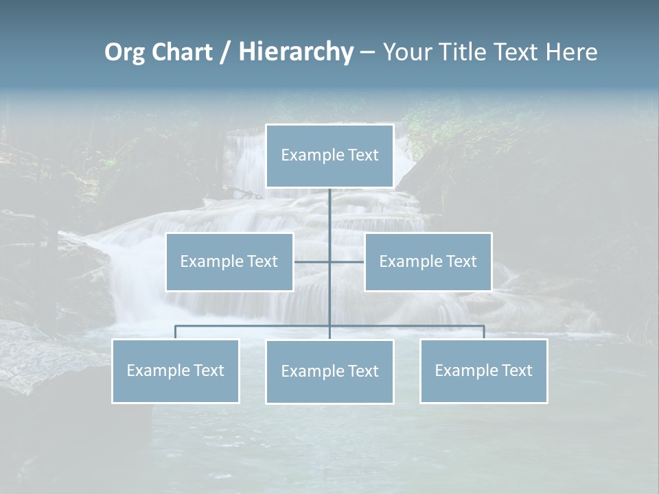 A Waterfall In The Middle Of A Forest PowerPoint Template