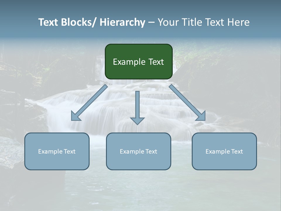 A Waterfall In The Middle Of A Forest PowerPoint Template