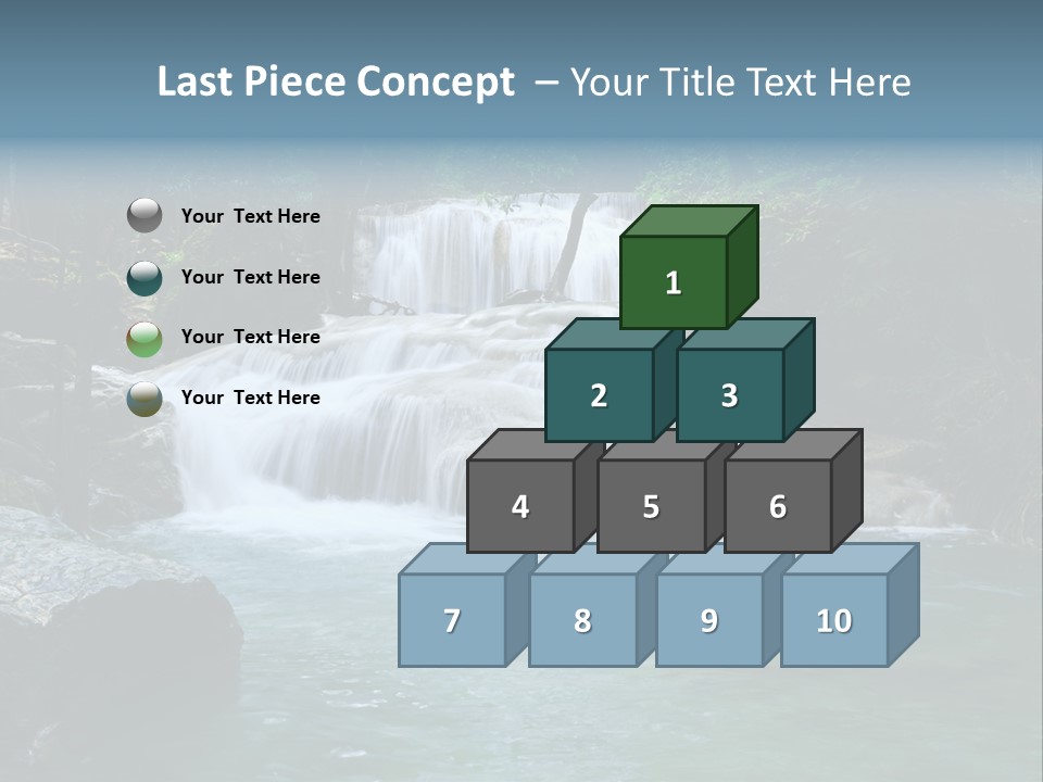 A Waterfall In The Middle Of A Forest PowerPoint Template