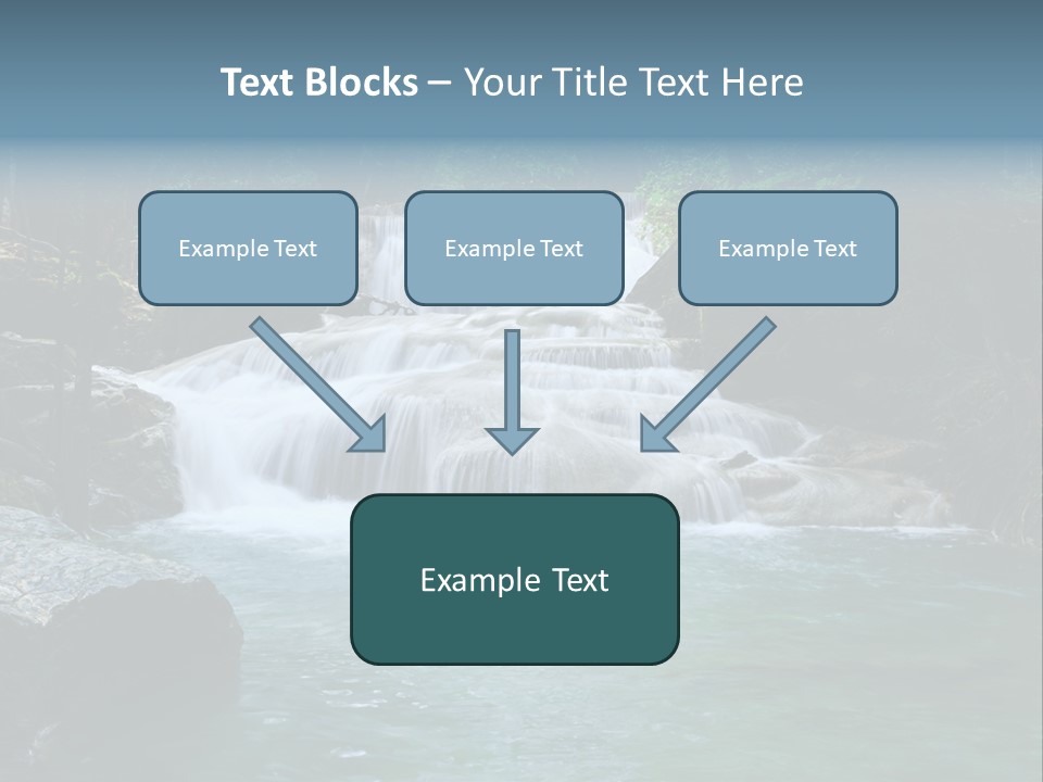 A Waterfall In The Middle Of A Forest PowerPoint Template