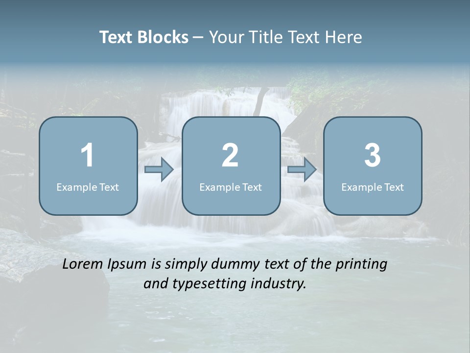 A Waterfall In The Middle Of A Forest PowerPoint Template