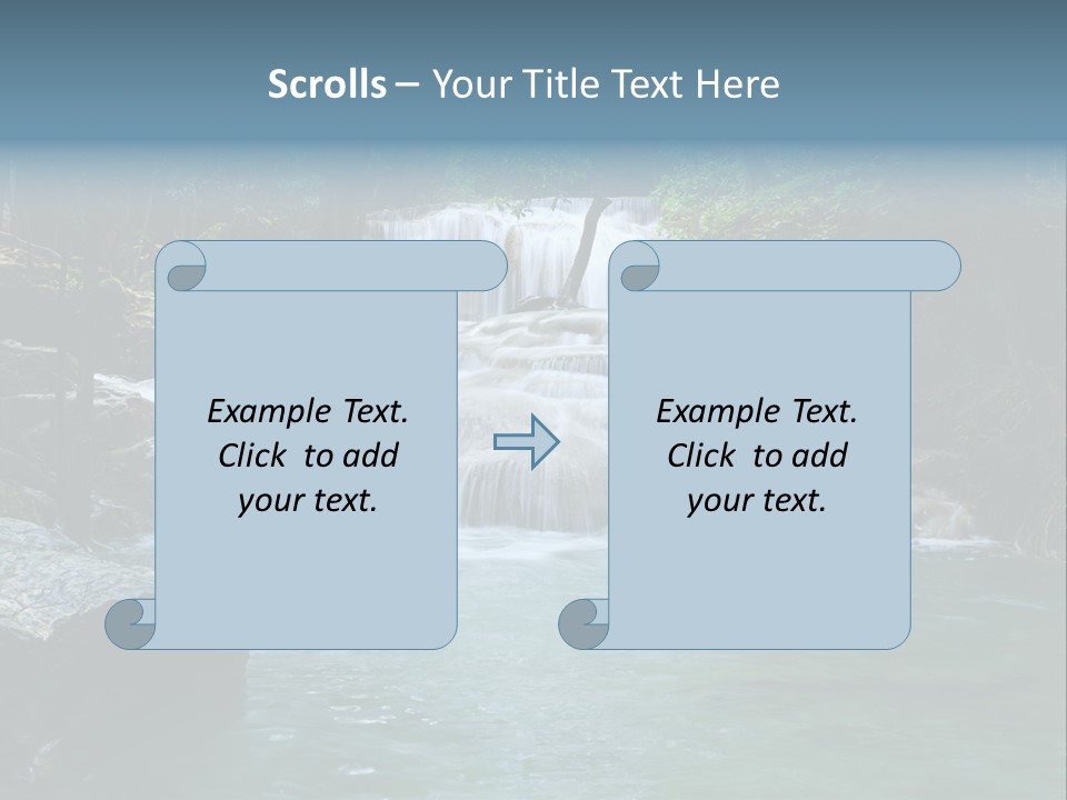 A Waterfall In The Middle Of A Forest PowerPoint Template