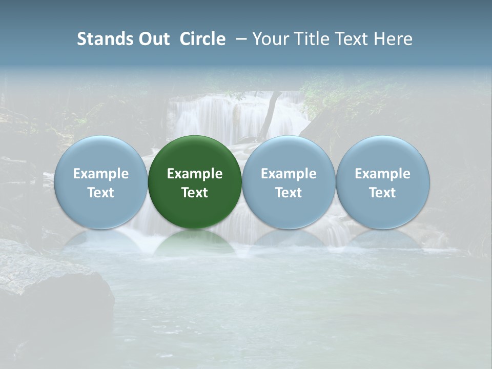 A Waterfall In The Middle Of A Forest PowerPoint Template