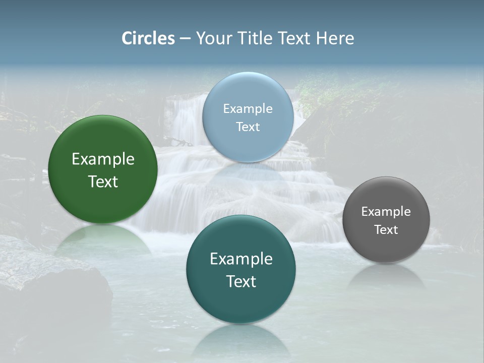 A Waterfall In The Middle Of A Forest PowerPoint Template