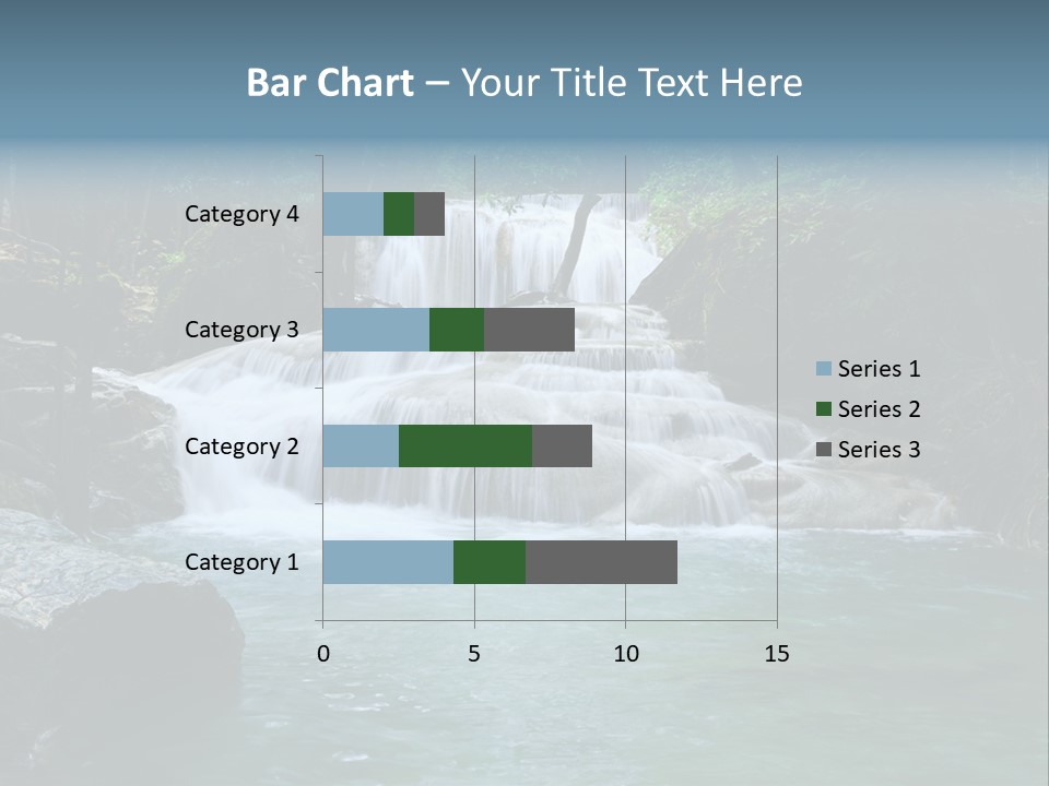 A Waterfall In The Middle Of A Forest PowerPoint Template