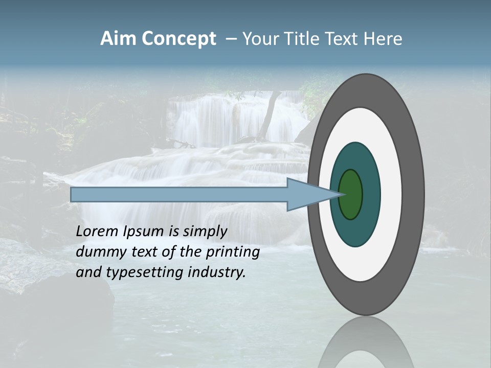 A Waterfall In The Middle Of A Forest PowerPoint Template