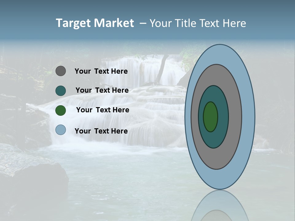 A Waterfall In The Middle Of A Forest PowerPoint Template