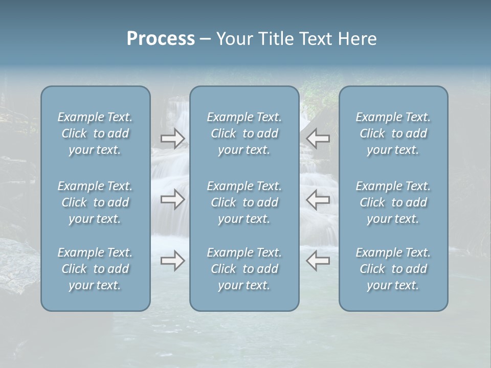 A Waterfall In The Middle Of A Forest PowerPoint Template