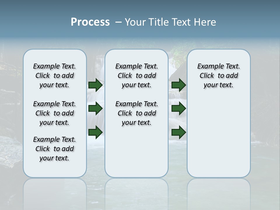 A Waterfall In The Middle Of A Forest PowerPoint Template