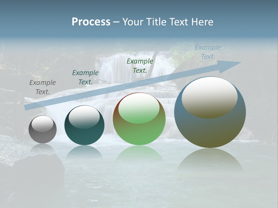 A Waterfall In The Middle Of A Forest PowerPoint Template