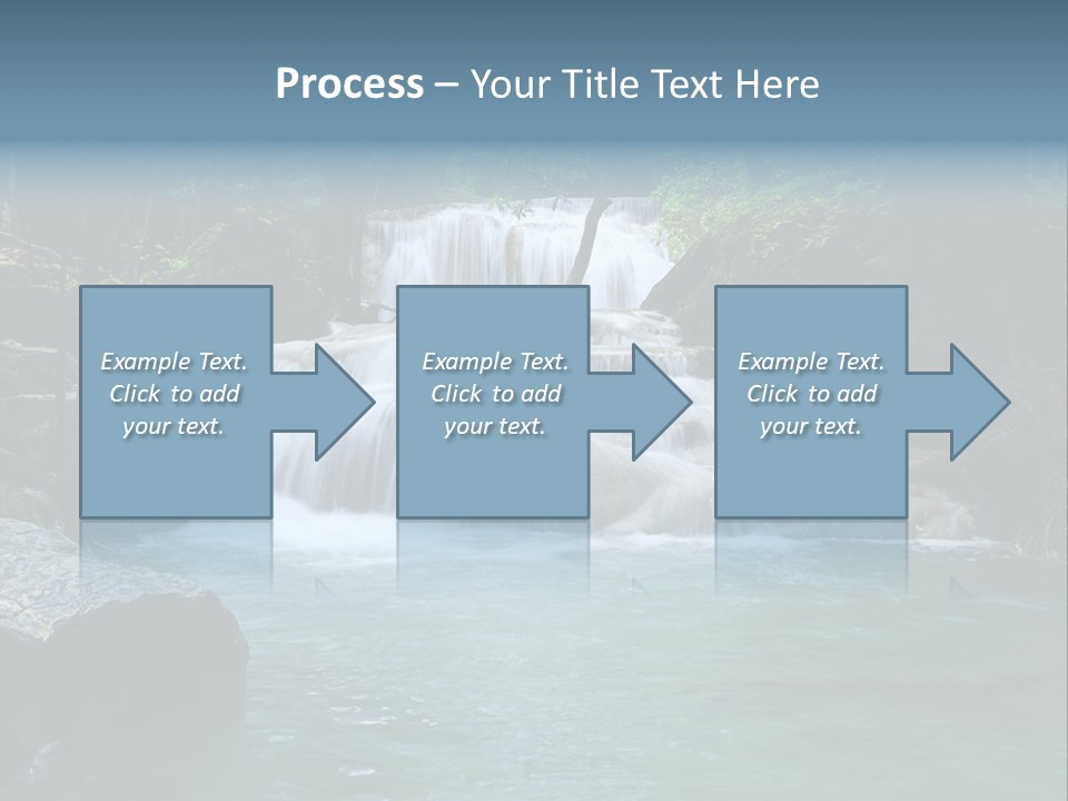 A Waterfall In The Middle Of A Forest PowerPoint Template