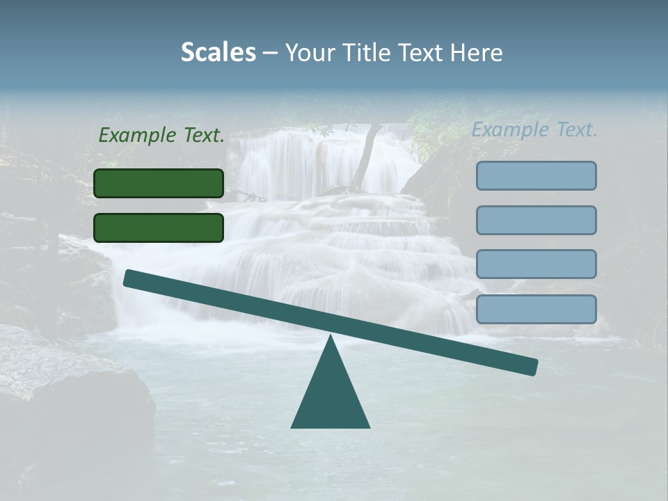 A Waterfall In The Middle Of A Forest PowerPoint Template