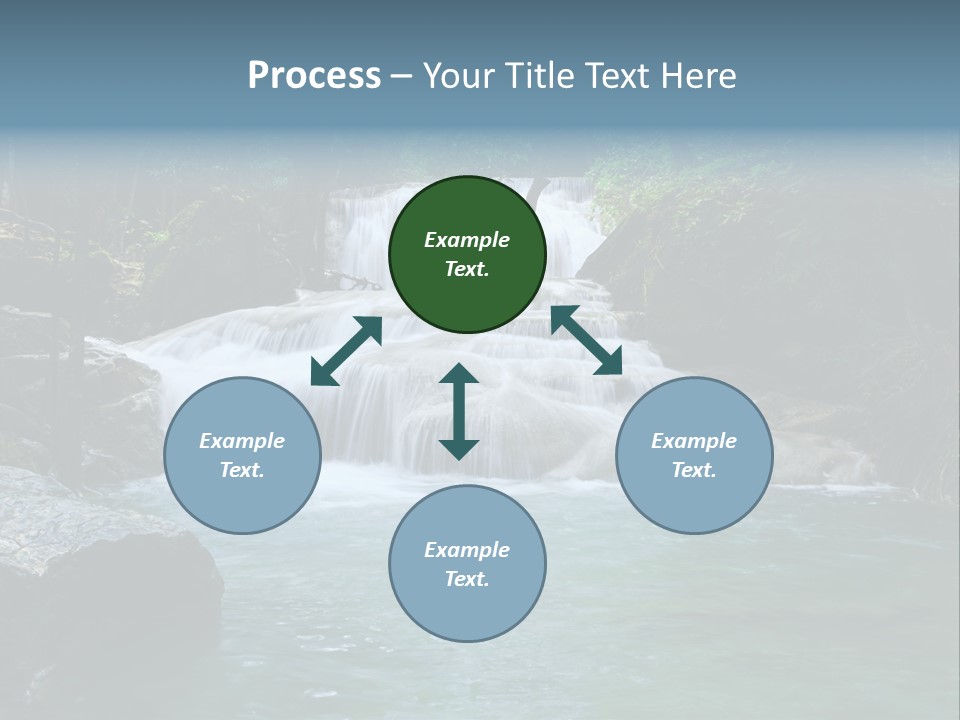 A Waterfall In The Middle Of A Forest PowerPoint Template