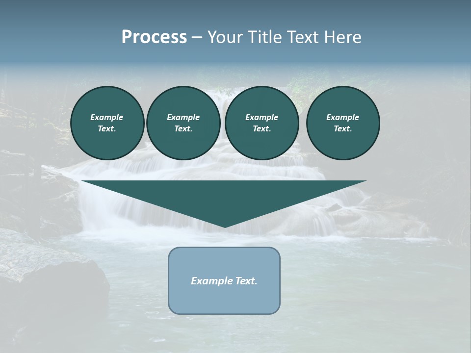 A Waterfall In The Middle Of A Forest PowerPoint Template