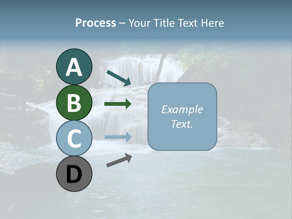 A Waterfall In The Middle Of A Forest PowerPoint Template