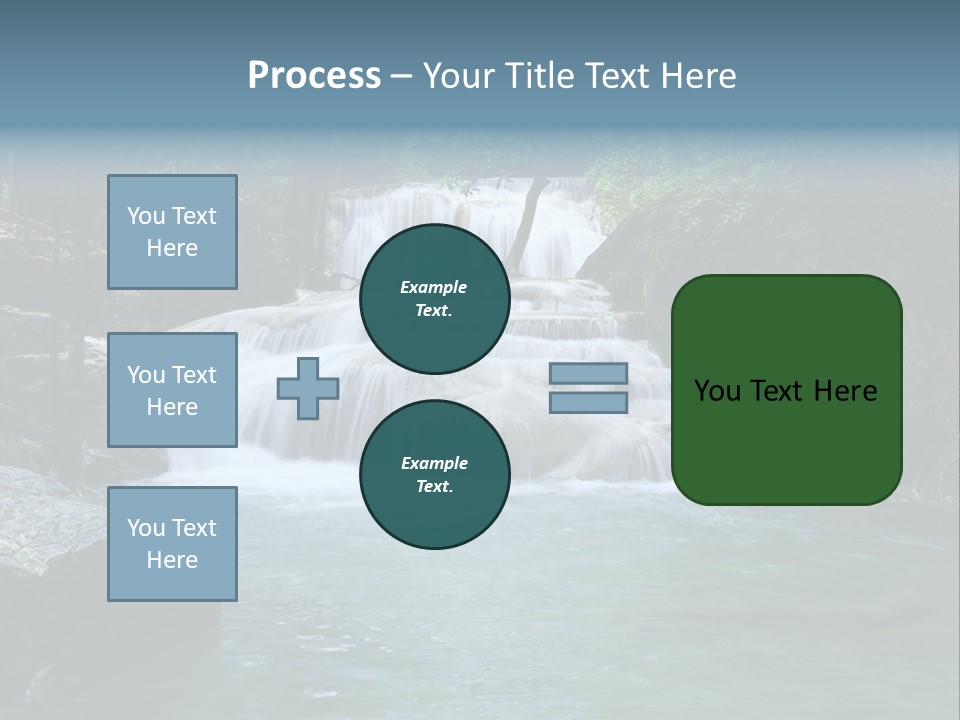 A Waterfall In The Middle Of A Forest PowerPoint Template
