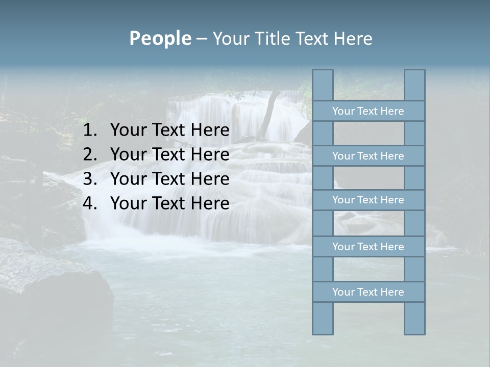 A Waterfall In The Middle Of A Forest PowerPoint Template