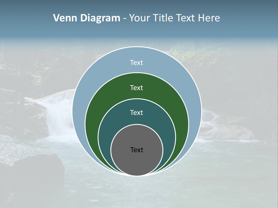 A Waterfall In The Middle Of A Forest PowerPoint Template